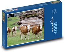 Kráva - dobytek, dojnice Puzzle 1000 dílků - 60 x 46 cm