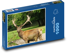 Jeleń - zwierzę, las Puzzle 1000 elementów - 60x46 cm