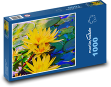 Water lily - yellow flower, pond Puzzle 1000 pieces - 60 x 46 cm