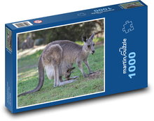 Kangur - torbacz, Australia Puzzle 1000 elementów - 60x46 cm