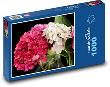 Hortenzie - květ, zahrada Puzzle 1000 dílků - 60 x 46 cm