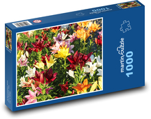 Ľalia - záhrada, kvety Puzzle 1000 dielikov - 60 x 46 cm 