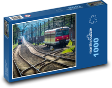Železnice - vlak, koleje Puzzle 1000 dílků - 60 x 46 cm