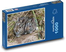 Króliki - młode, zwierzę Puzzle 1000 elementów - 60x46 cm