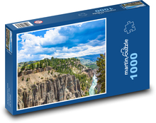 Hory - kaňon, rieka Puzzle 1000 dielikov - 60 x 46 cm 
