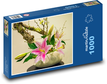 Květinové aranžmá - lilie, kytice Puzzle 1000 dílků - 60 x 46 cm