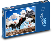 Störche - Nest, Vogel Puzzle 1000 Teile - 60 x 46 cm