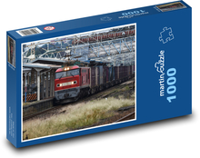 Vlaková stanica - nákladný vlak Puzzle 1000 dielikov - 60 x 46 cm 