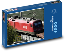 Elektrische Lokomotive - Zug, Eisenbahn Puzzle 1000 Teile - 60 x 46 cm