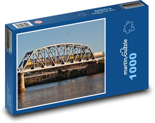 Vlak - rieka, most Puzzle 1000 dielikov - 60 x 46 cm 
