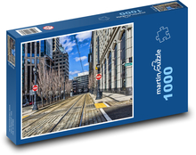 Stadt - Straße, Bahn Puzzle 1000 Teile - 60 x 46 cm