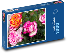 Kytice růží - květiny, narozeniny Puzzle 1000 dílků - 60 x 46 cm