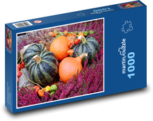 Kürbisse - Herbst, Dekoration Puzzle 1000 Teile - 60 x 46 cm
