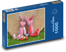Easter - teddy bears, plush Puzzle 1000 pieces - 60 x 46 cm 