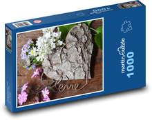 Herz - Valentinstag, Blume Puzzle 1000 Teile - 60 x 46 cm