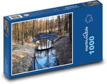 River - bridge, forest Puzzle 1000 pieces - 60 x 46 cm 