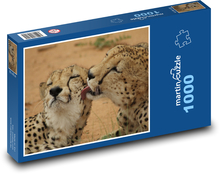 Gepard - kočka, šelma Puzzle 1000 dílků - 60 x 46 cm
