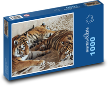Tiger - schlafende Raubkatzen Puzzle 1000 Teile - 60 x 46 cm