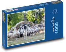 Herd of sheep - eat, countryside Puzzle 1000 pieces - 60 x 46 cm 