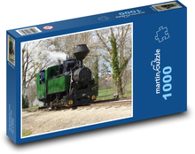 Parná lokomotíva - vlak, Maďarsko Puzzle 1000 dielikov - 60 x 46 cm 
