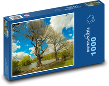 Trees - spring, lake Puzzle 1000 pieces - 60 x 46 cm 