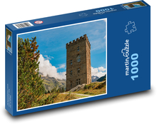 Berge, historischer Turm Puzzle 1000 Teile - 60 x 46 cm