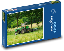 Traktor - tráva, poľnohospodárstvo Puzzle 1000 dielikov - 60 x 46 cm 