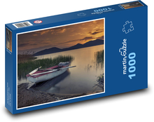 Łódź - zachód słońca Puzzle 1000 elementów - 60x46 cm