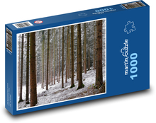 Stromy v zimě - les, sníh Puzzle 1000 dílků - 60 x 46 cm