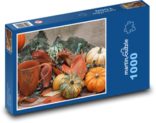 Dýně - sklizeň, listy Puzzle 1000 dílků - 60 x 46 cm