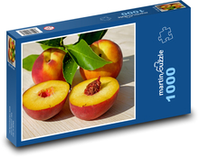 Broskve - ovoce, jídlo Puzzle 1000 dílků - 60 x 46 cm