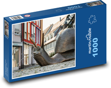 Snail - sculpture, bronze Puzzle 1000 pieces - 60 x 46 cm 