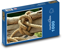 Seil - Knoten, Holz Puzzle 1000 Teile - 60 x 46 cm