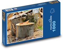 Kmen stromu - pařez, dřevo Puzzle 1000 dílků - 60 x 46 cm