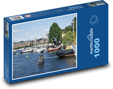 Přístav - Stockholm, Švédsko Puzzle 1000 dílků - 60 x 46 cm