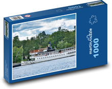 Boot - Fluss, Fähre Puzzle 1000 Teile - 60 x 46 cm