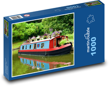 Hausbót - loď, cestovanie Puzzle 1000 dielikov - 60 x 46 cm 