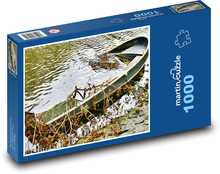 Opuštěná loď - jezero, řeka Puzzle 1000 dílků - 60 x 46 cm