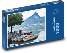 Lode - kotvisko, jazero Puzzle 1000 dielikov - 60 x 46 cm 