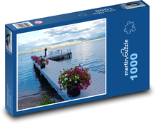Mólo - jazero, Kanada Puzzle 1000 dielikov - 60 x 46 cm 