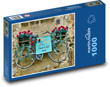 Kolo - květiny, dekorace Puzzle 1000 dílků - 60 x 46 cm