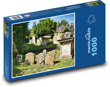 Hřbitov - hroby, středovéké náhrobky Puzzle 1000 dílků - 60 x 46 cm