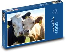 Kravy - dobytok, zvieratá Puzzle 1000 dielikov - 60 x 46 cm 