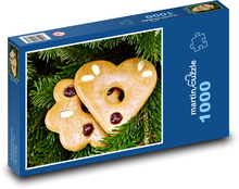 Lebkuchen - Weihnachtsschmuck, Natur Puzzle 1000 Teile - 60 x 46 cm