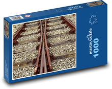 Dráha - železniční trať, koleje Puzzle 1000 - 60x46 cm