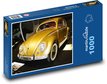Zlaté auto - VW Brouk, historické vozidlo Puzzle 1000 dílků - 60 x 46 cm