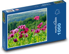 Vlčí mak - pole Puzzle 1000 dielikov - 60 x 46 cm
