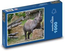 Rhinoceros - wildlife, safari Puzzle 1000 pieces - 60 x 46 cm 