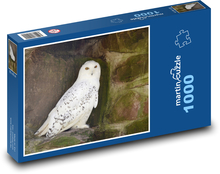 Snežná sova - biely vták, zviera Puzzle 1000 dielikov - 60 x 46 cm 