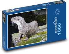 Vydra - vodní zvíře, voda  Puzzle 1000 dílků - 60 x 46 cm